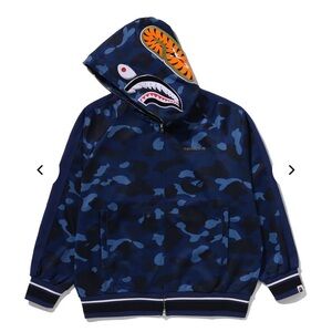 Bape Navy Camo Shark Jacket